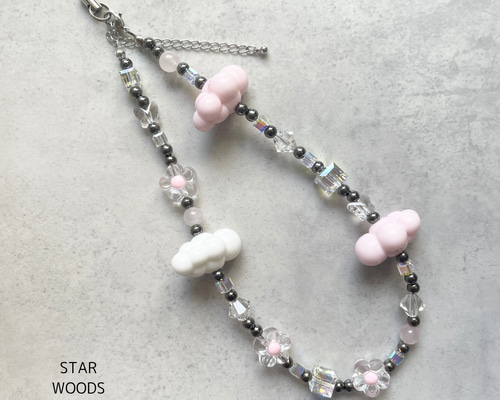 no.0178 フロストクォーツのビーズラップ no.0178 フロストクォーツのビーズラップ