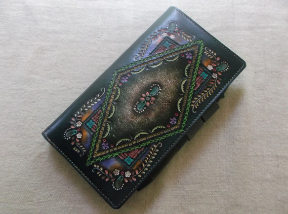 ほぼ日手帳weeks対応レザー手帳カバー 刻印＆拭き染め ほぼ 日