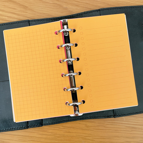 カラーリフィル《無地》/システム手帳リフィル/ミニ6/色上質紙