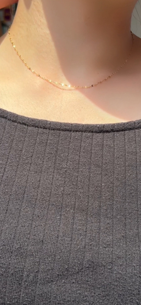 【好きな長さ・イニシャルでオーダー】　　ネックレス　チェーン　錆びない　金アレ対応 16枚目の画像