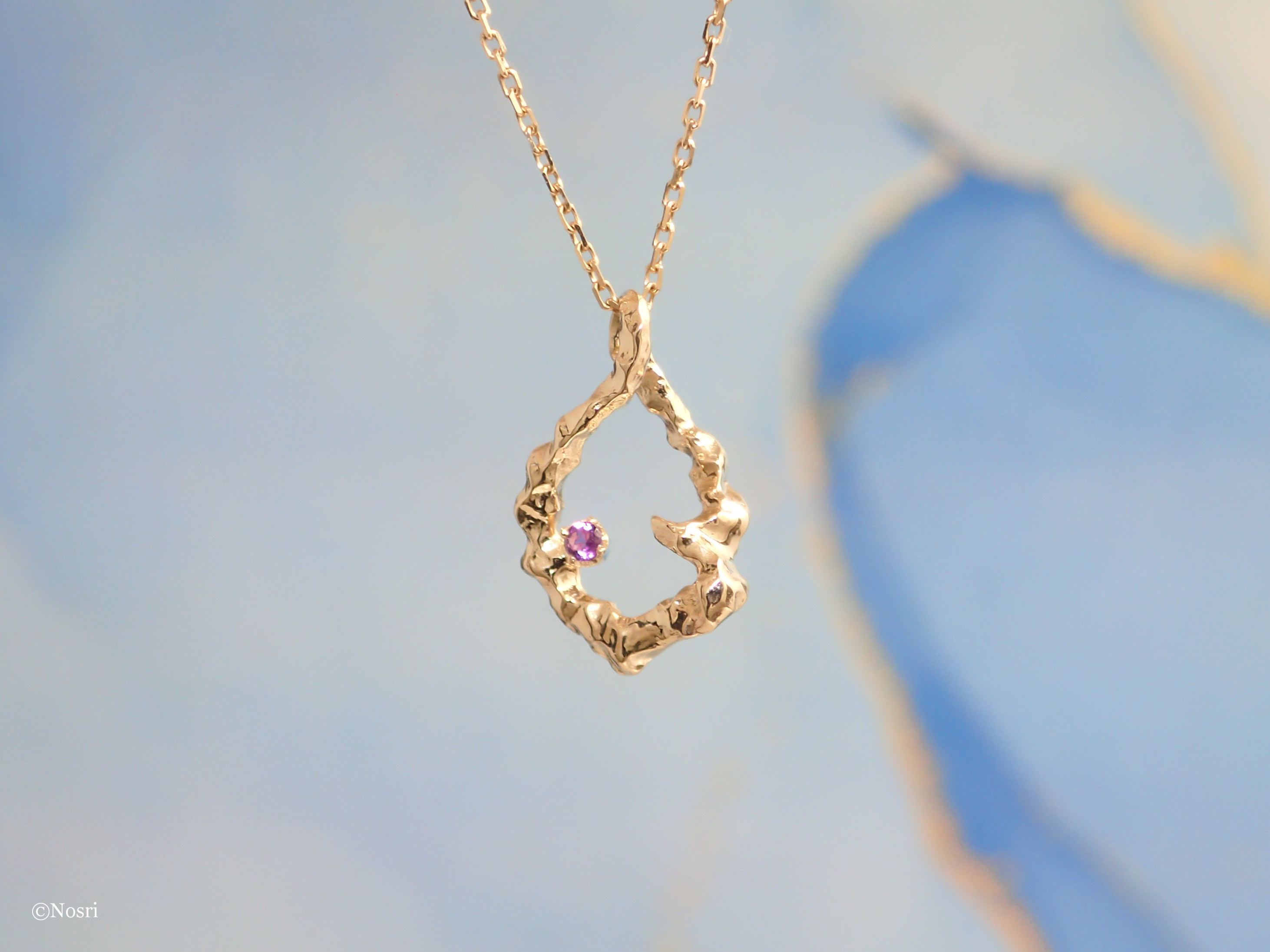 ルート ペンダント (K10 カラーストーン ダイヤモンド）