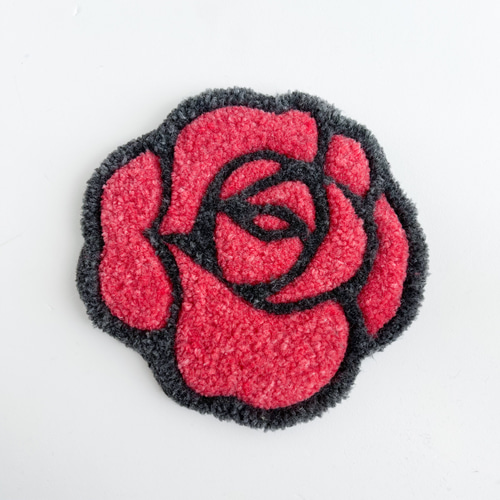 ラグマット リビングマット バラ玄関マット．カーペット薔薇雑貨 赤薔薇 ラグマット リビングマット バラ玄関マット．カーペット薔薇雑貨