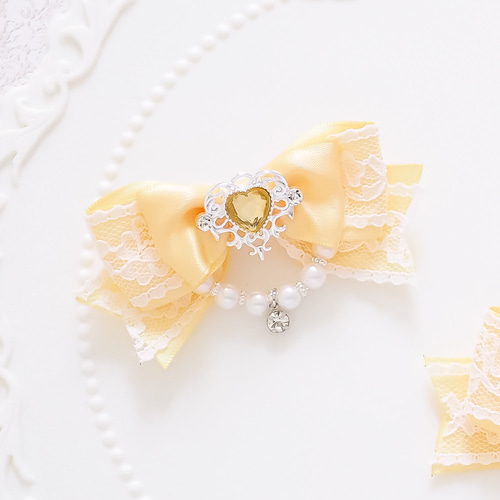 ヘアクリップ リボン 量産型 地雷 推し色 魔法少女 夢かわいい