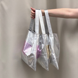 【新作】うすくて軽いワンハンドルバッグ　メタリックレザー 3枚目の画像