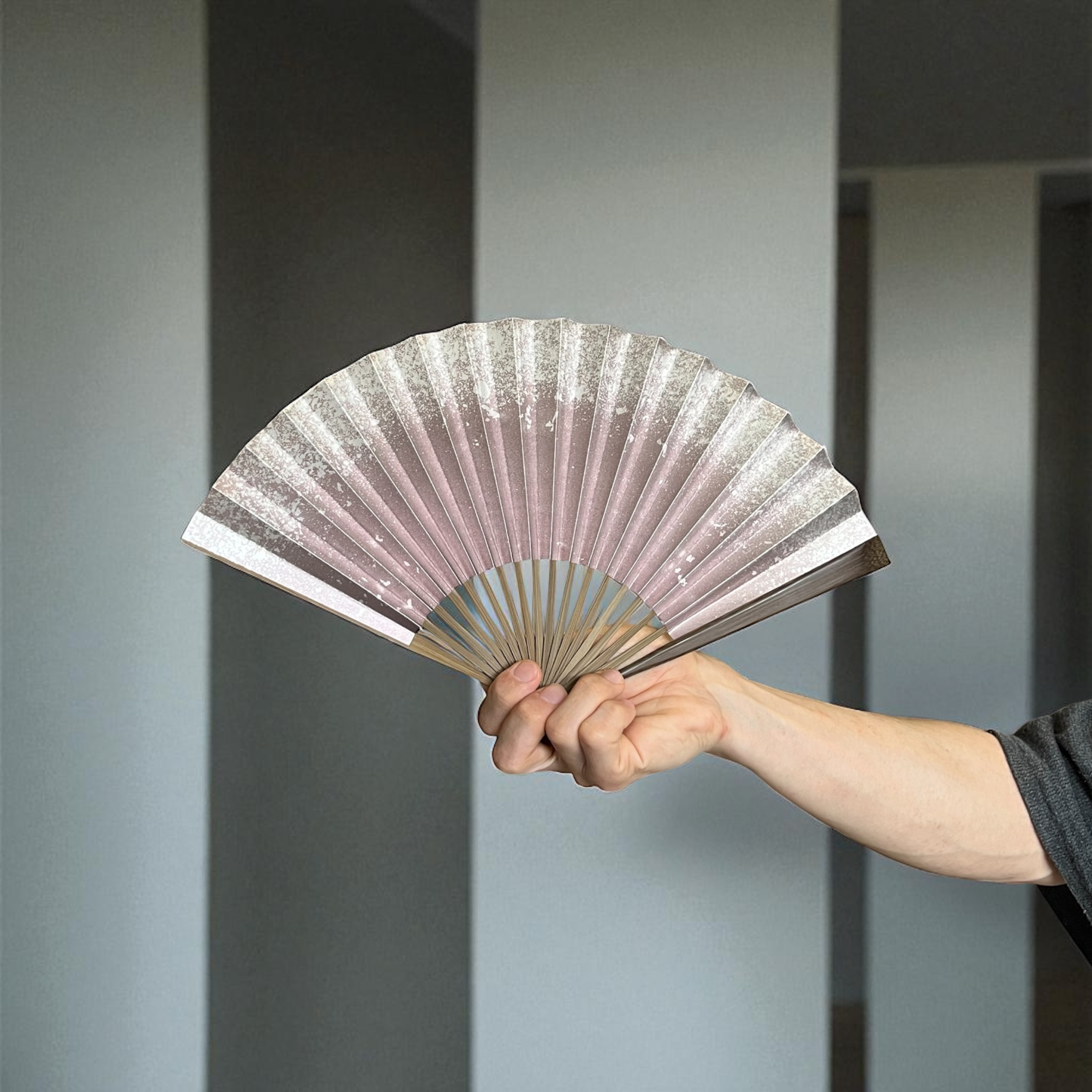 京扇子　逆さ藤　7寸18