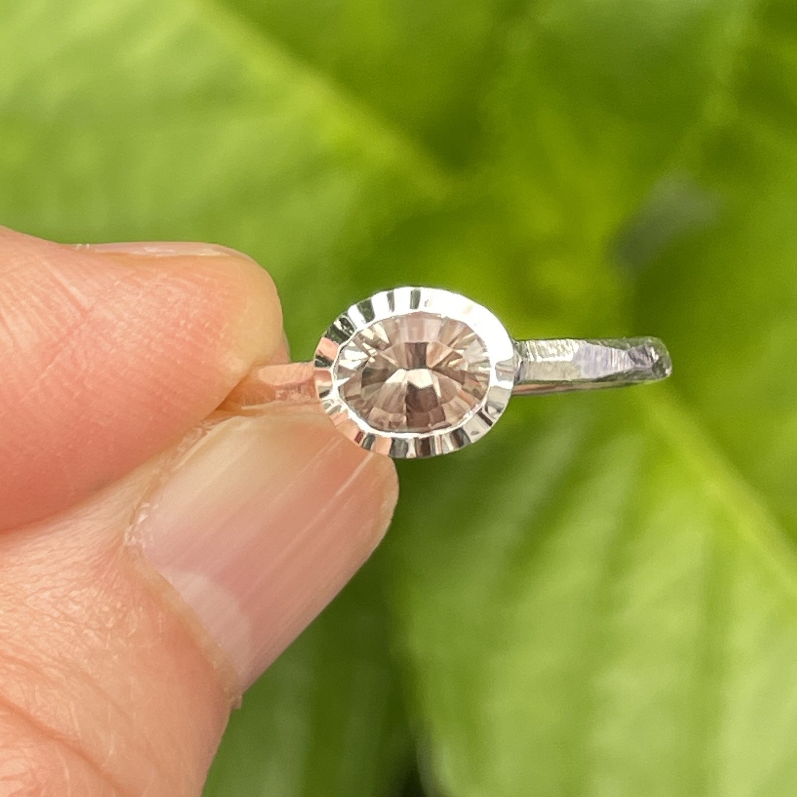 オレゴン　サンストーン　OV　5×7　シルバーSV925リング