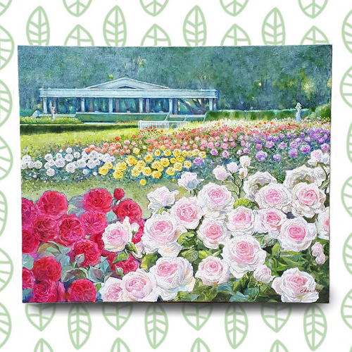油絵 油彩 油彩画 絵画 絵 【Red rose】 油絵 油彩 油彩画 絵 絵画 【Rose】 | HIROSHI1990