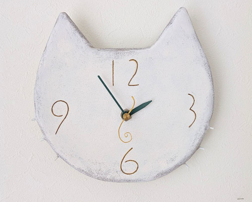 ★猫シルエット アンティーク掛時計 イギリス製★ ☆猫シルエット アンティーク掛時計 イギリス製☆ ネコ 振り子