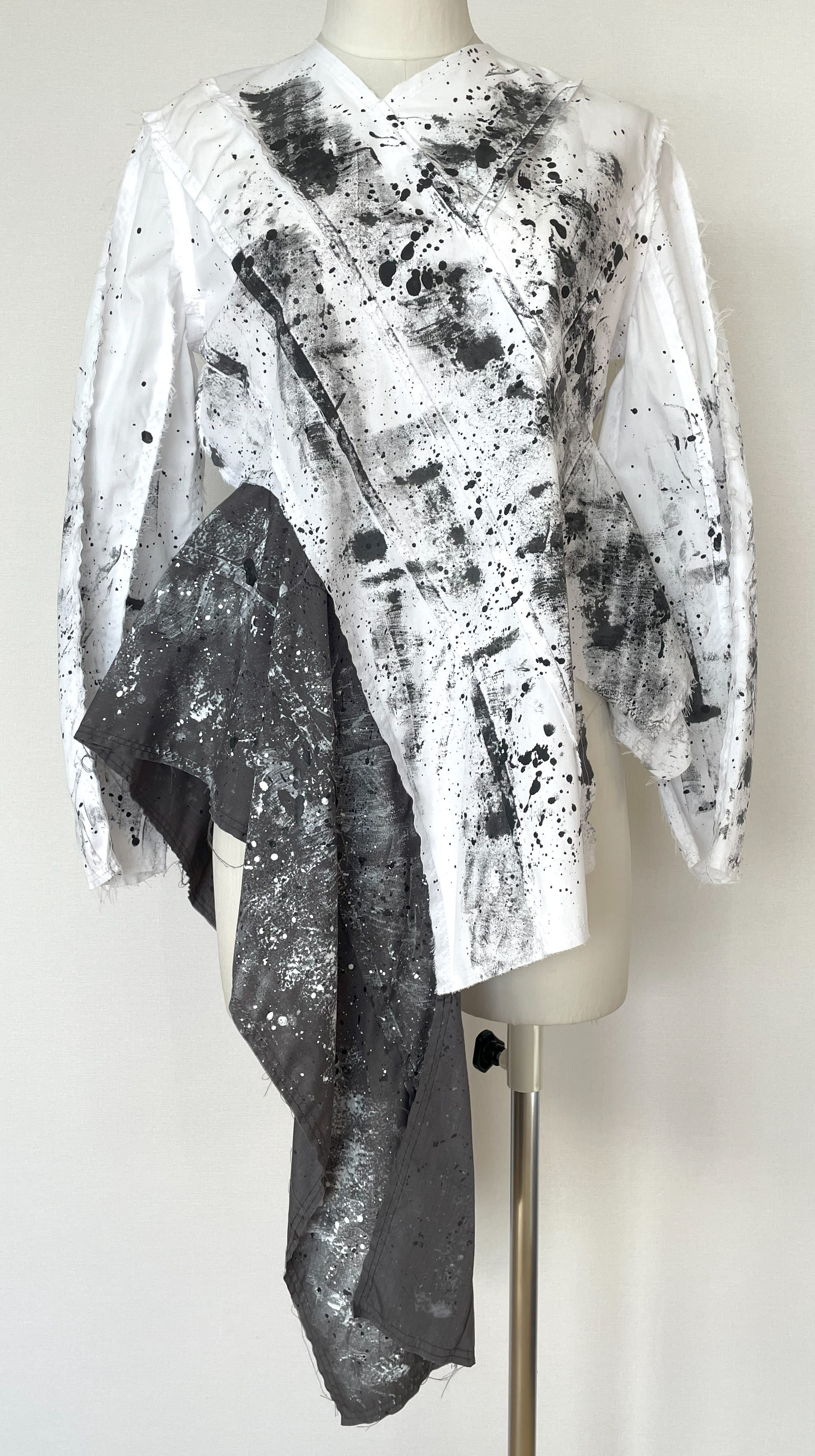 パッチワークシャツ　ペイントホワイト 24,420円