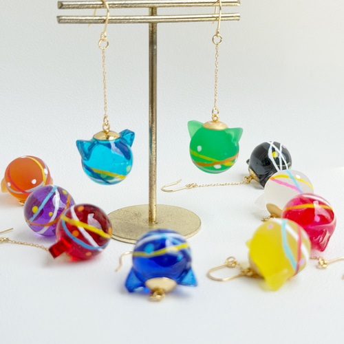 にゃんこ♡イチゴ味　かき氷風　ピアス/イヤリング✩.*˚ 楽天市場】苺 いちご フルーツ ピアス イヤリング 樹脂ピアス