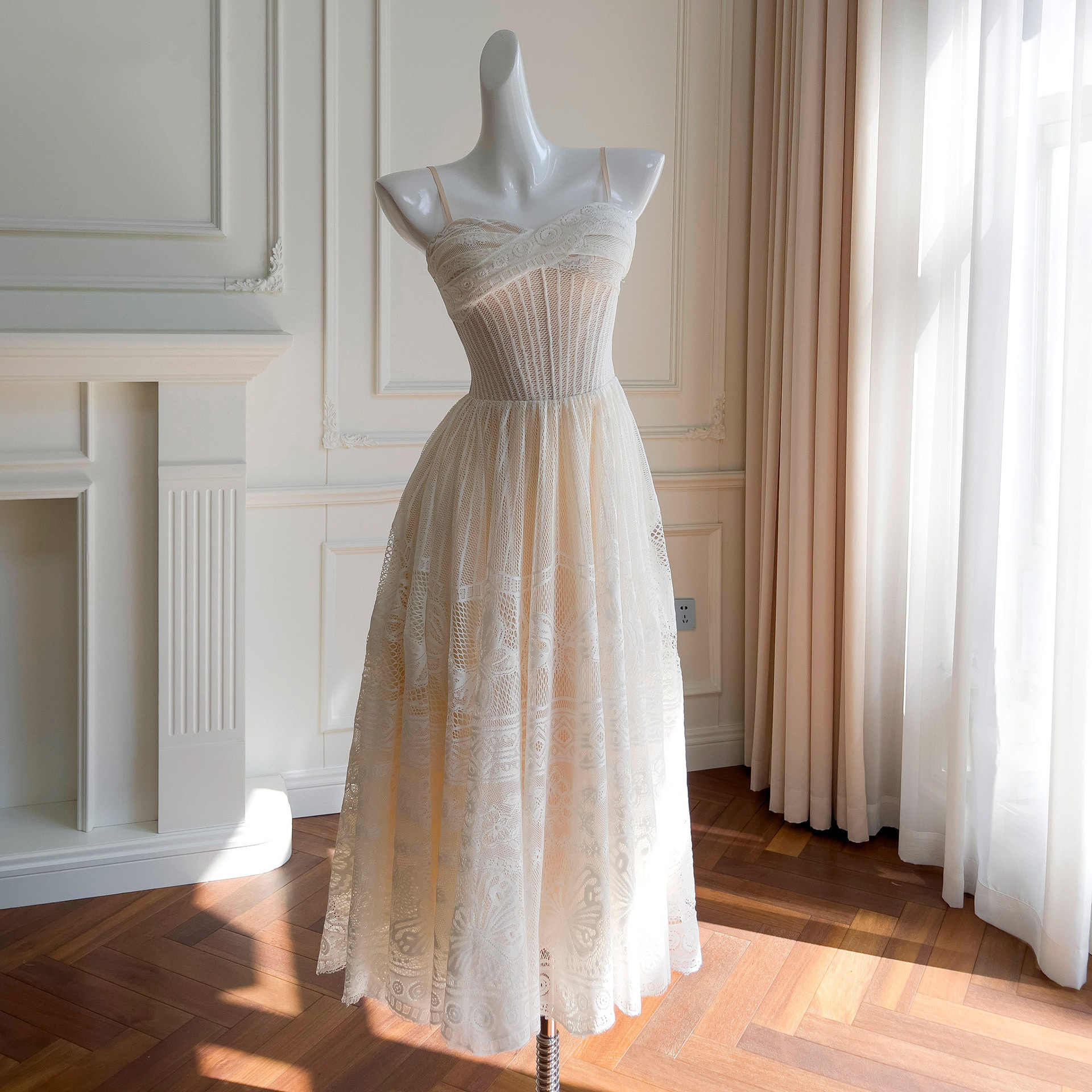 ドレス パーティー ウェディング ワンピース ロング プリンセス 杏色 高級感 上品 優雅 韓国風 結婚式 お呼ばれ