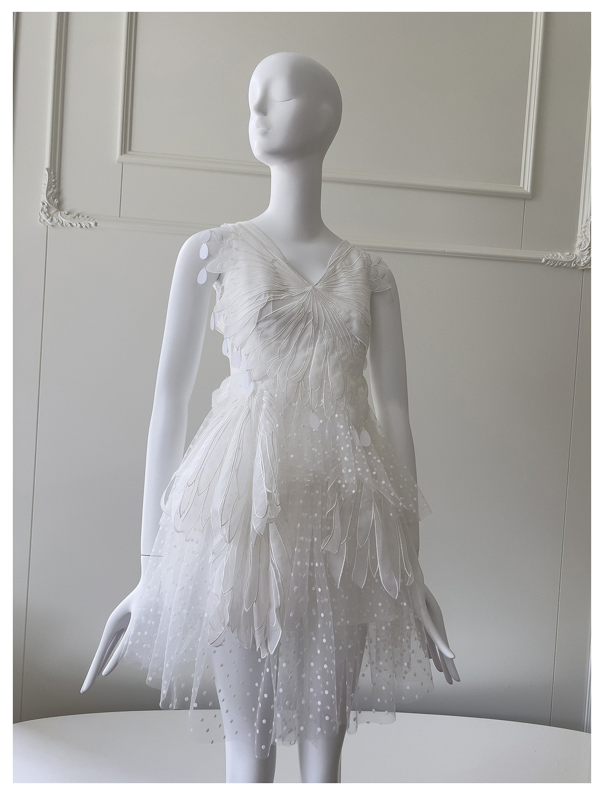 ドレス パーティー ウェディング ワンピース ショート プリンセス 白 上品 優雅 韓国風 結婚式 お呼ばれ