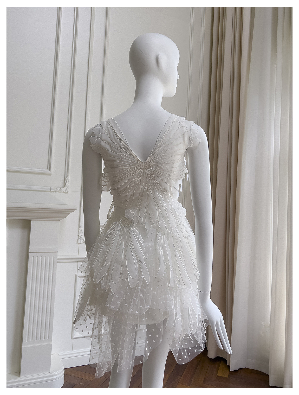 ドレス パーティー ウェディング ワンピース ショート プリンセス 白 上品 優雅 韓国風 結婚式 お呼ばれ