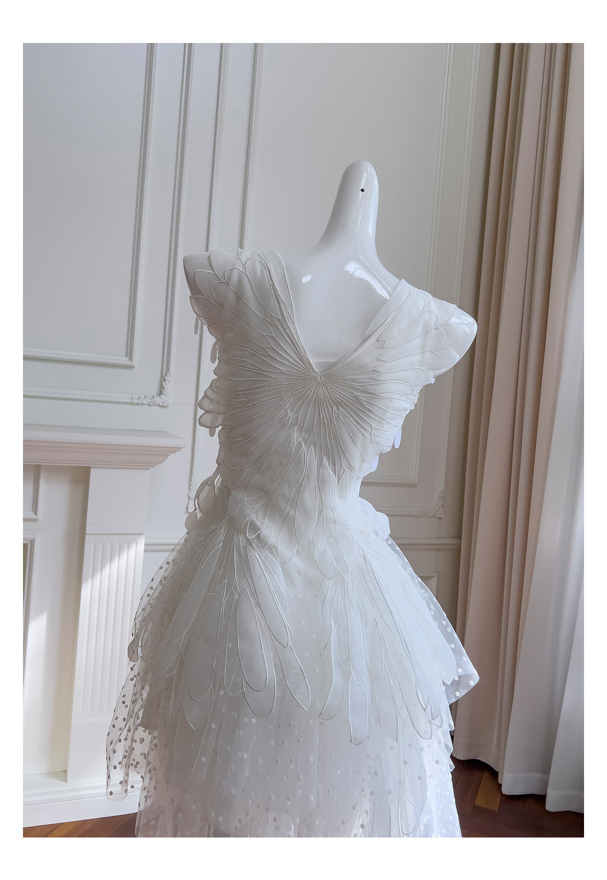 ドレス パーティー ウェディング ワンピース ショート プリンセス 白 上品 優雅 韓国風 結婚式 お呼ばれ