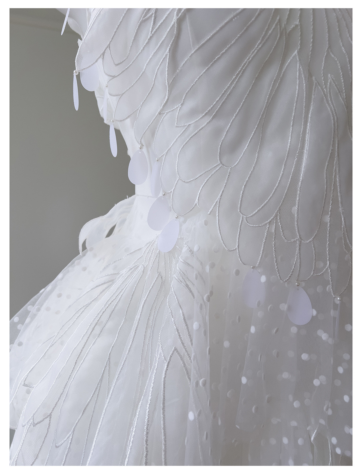 ドレス パーティー ウェディング ワンピース ショート プリンセス 白 上品 優雅 韓国風 結婚式 お呼ばれ