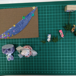 七夕飾り　天の川　織姫　彦星　つまみ細工 3枚目の画像