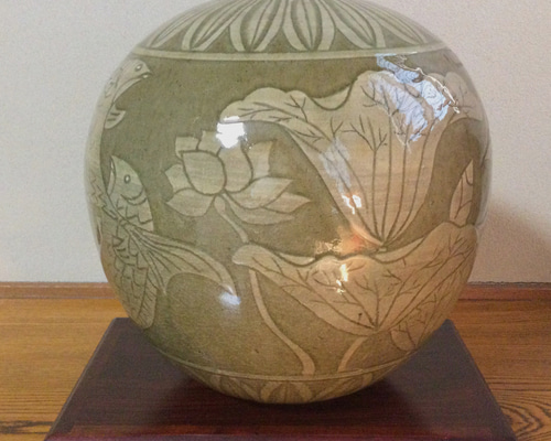 民藝 陶器 壺 掻き落とし模様 花瓶 花器 作家物 民藝 陶器 壺 掻き落とし模様 花瓶 花器 作家物 【公式通販】