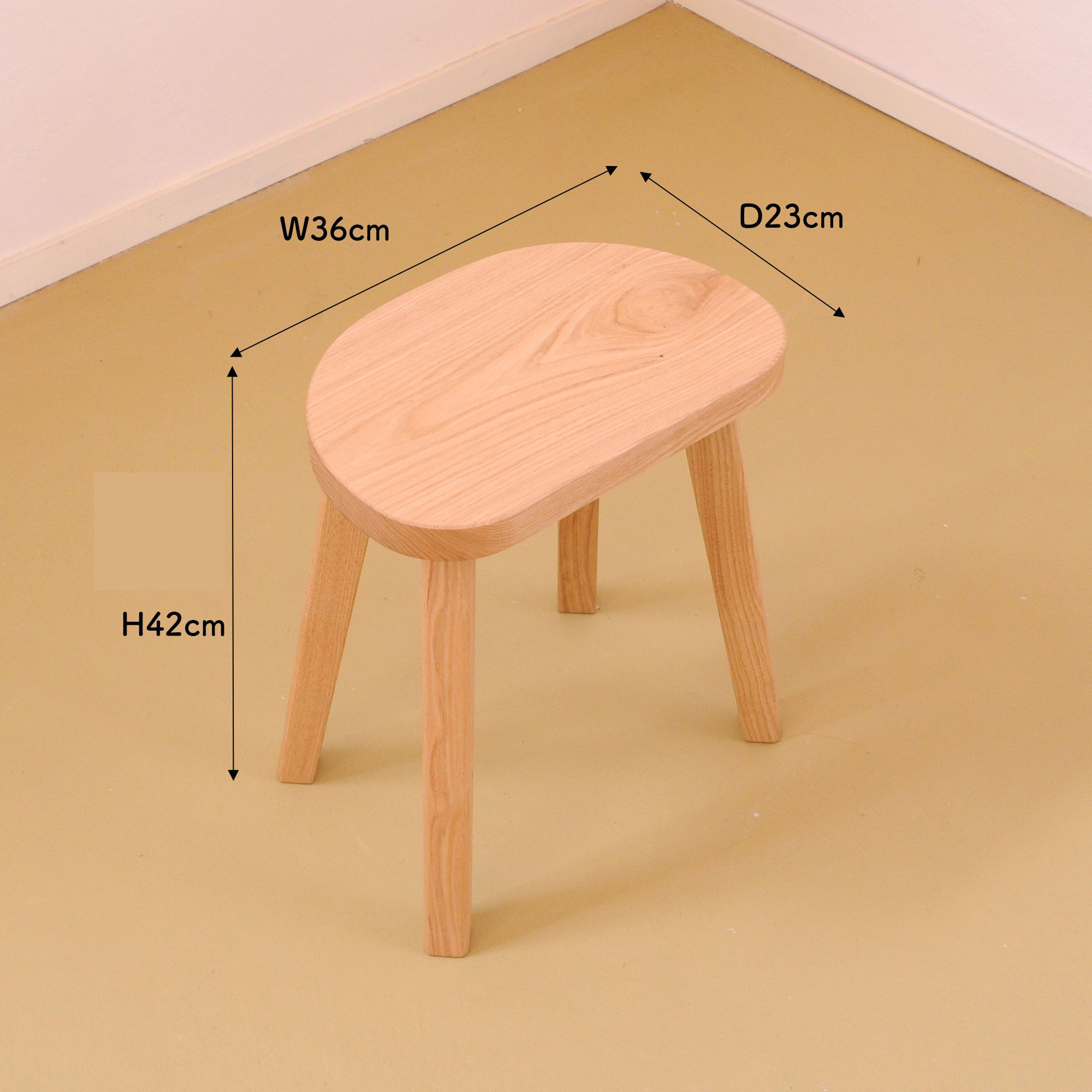 マロンスツール｜座面高さ42(クリ・オイル)デスク・テーブルに【便利に使える小ぶりなスツール｜サイドテーブル・花台】