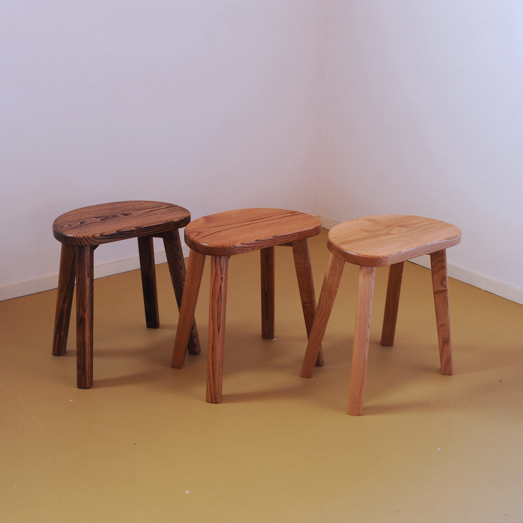 マロンスツール｜座面高さ42(クリ・オイル)デスク・テーブルに【便利に使える小ぶりなスツール｜サイドテーブル・花台】