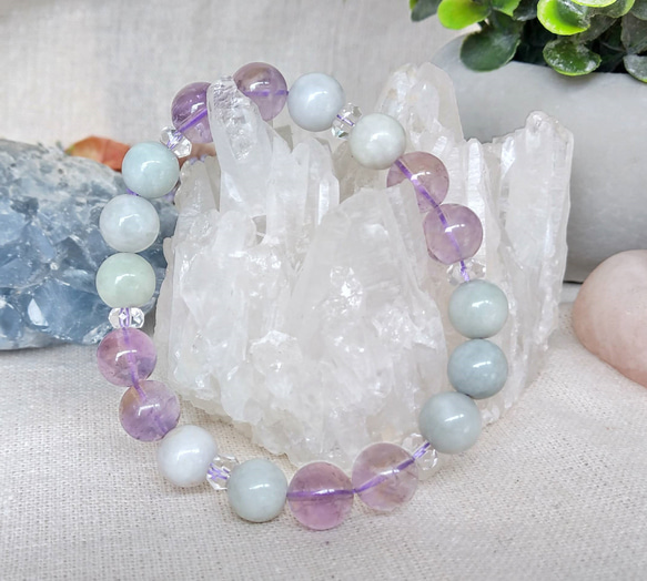 No26【人間性を高める】【五徳の石】【5月の誕生石】翡翠とアメトリン