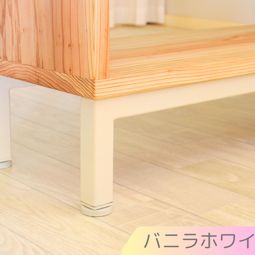 Tana603 脚あり《サイズオーダー可》無垢材×鉄脚のシンプル棚｜高さ