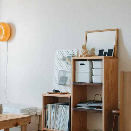 Tana603 脚あり《サイズオーダー可》無垢材×鉄脚のシンプル棚｜高さ