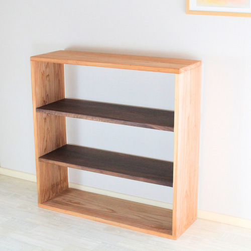 サイズオーダー可！●パタパタ収納棚●ナチュラルブラウン天然木無垢材●受注製作 送料がかなり安くなりました！サイズオーダー可！○パタパタ収納