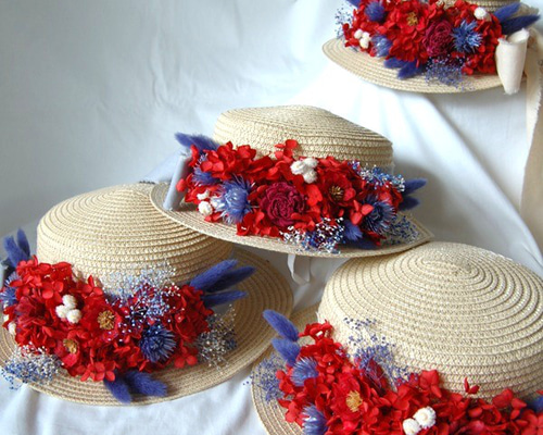 カンカン帽（ミャクミャクカラー）*プリザーブドフラワーアレンジ/開店