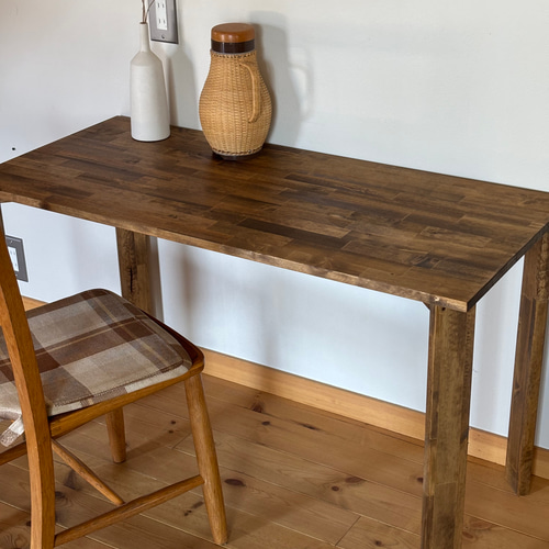 新作】112.少し低めのパイン材テーブル 軽くて持ち運びやすい/デスク