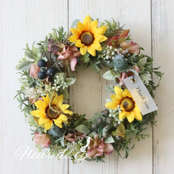 アーティフィシャルフラワー リース 30センチ リース Fleur de E