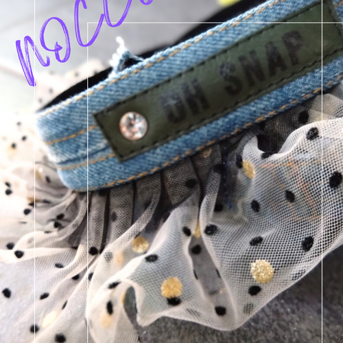 №728【DENIM Remake チュールSHOLDER♥】デニムストラップ №728【DENIM Remake チュールSHOLDER♥】デニムリメイクスマホ