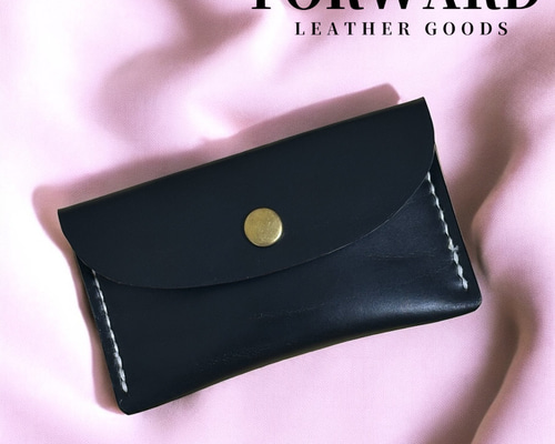 ブラック レザー カードケース 72cf623779a164db8d531750f40410