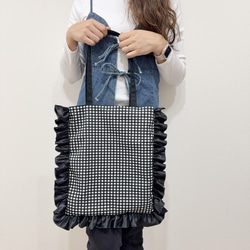 organic zoo 24aw ギンガムチェック フリルパンツ トート付き img_50058553_b.jpg