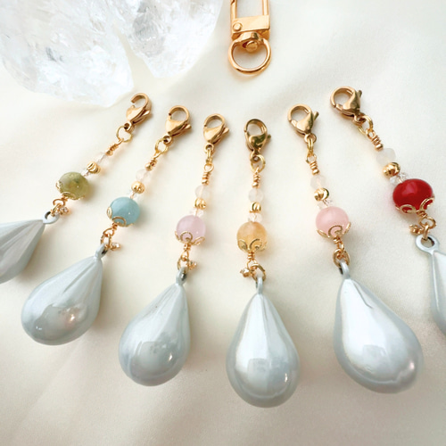 愛 健康 ✧ 鈴charm⋆bell amule ✦ 水琴鈴 天然石 鈴守り お守り