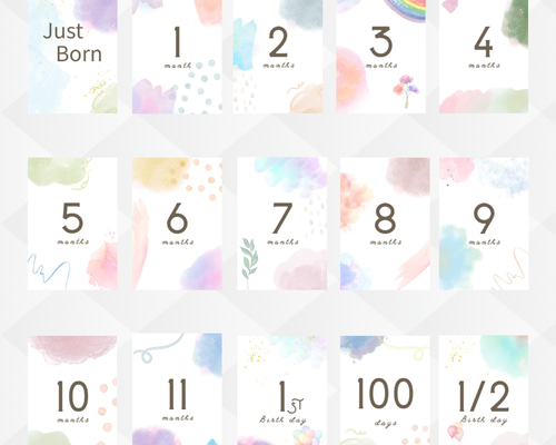 ひまわりページ　マンスリーカード 129.マンスリーカード 月齢カード（ひまわり flower シンプル