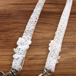 マルチストラップ＊コットンリネン刺繍バラモチーフ綿麻/鍵ホルダーやペット飛び出し防止リード紐に 3枚目の画像