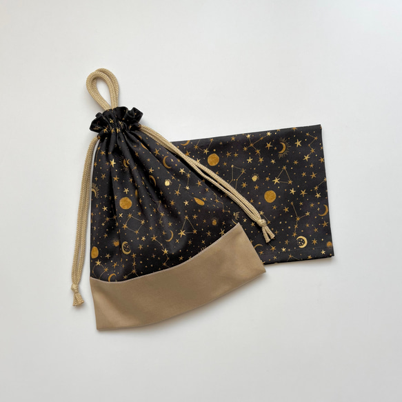 ハンドメイド　オーダー　ポーチ　ランチョンマット　巾着袋　など ⭐︎ハンドメイド⭐︎ オーダー星その他生地巾着袋ランチョンマット