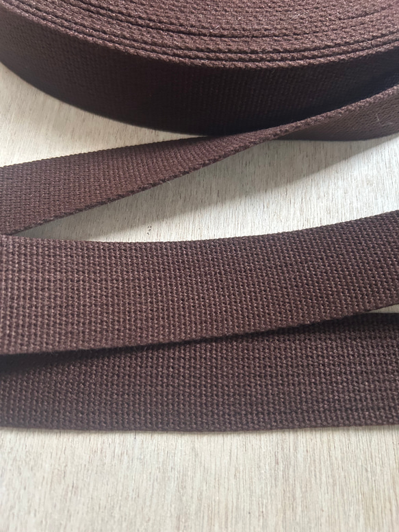 38mm コットンベルト2m[ブラウン] ハンドル 1枚目の画像