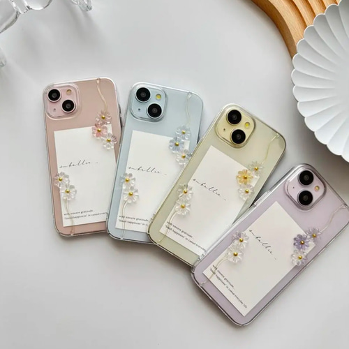 全機種対応】ウェーブフラワー iPhoneケース iPhone Android Galaxy