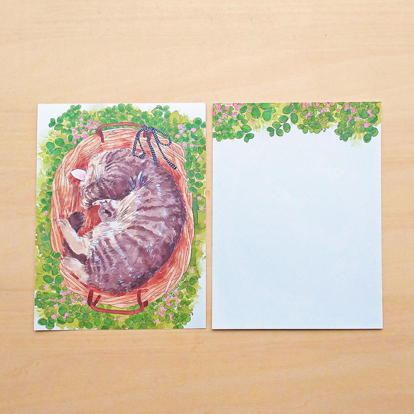 メモ紙　猫かご［一筆箋 にも］ 1枚目の画像