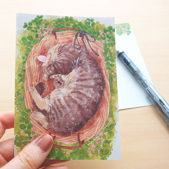 メモ紙　猫かご［一筆箋 にも］ 3枚目の画像