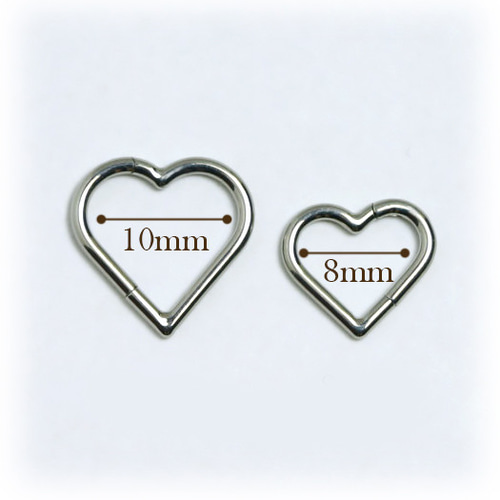 高品質 チタン CBR055 16G ハート型 ワンタッチセグメント クリッカー