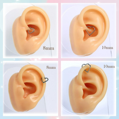 高品質 チタン CBR055 16G ハート型 ワンタッチセグメント クリッカー