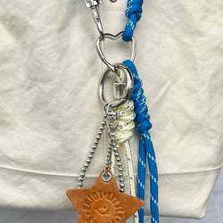 タッセルキーホルダー パラコード レザー バッグチャーム バッグ