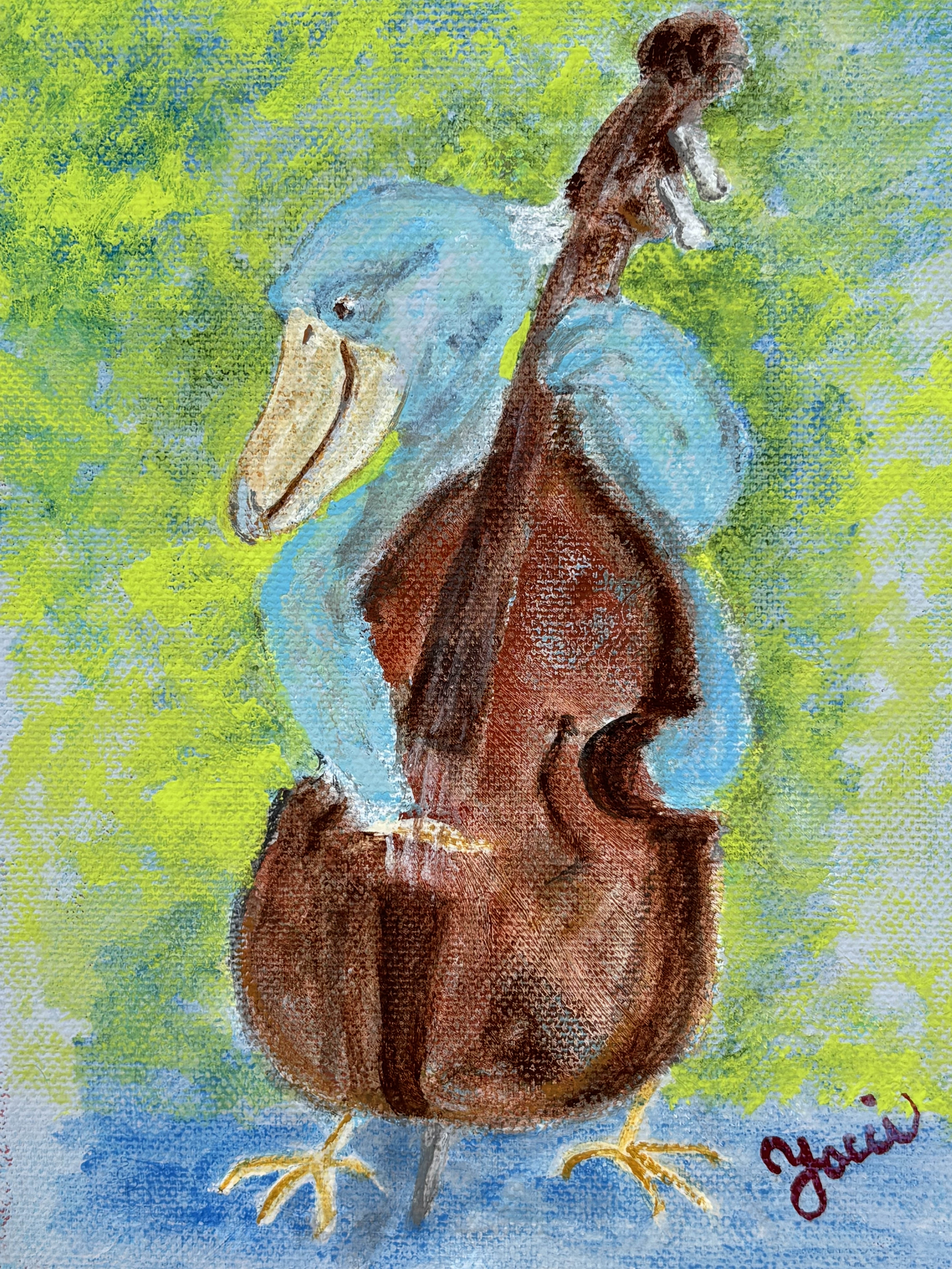 ハシビロコウのウッドベーシスト(Shoebil Wood Bassist)