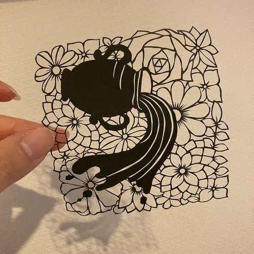 切り絵】花星座(水瓶座) 切り絵 ふわコロ《紗紀》 通販 19427359
