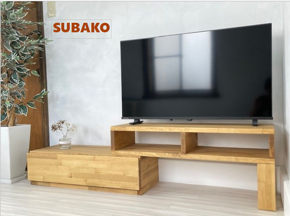 幅調節可能90～153㎝  角にも置けるテレビボード（ カラーオーダー ）型番22053 2枚目の画像