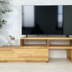 幅調節可能90～153㎝  角にも置けるテレビボード（ カラーオーダー ）型番22053 4枚目の画像