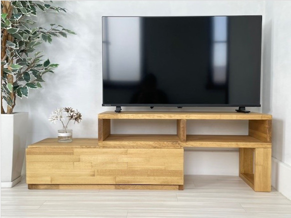 幅調節可能90～153㎝  角にも置けるテレビボード（ カラーオーダー ）型番22053 4枚目の画像