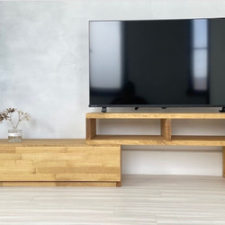 幅調節可能90～153㎝  角にも置けるテレビボード（ カラーオーダー ）型番22053 3枚目の画像